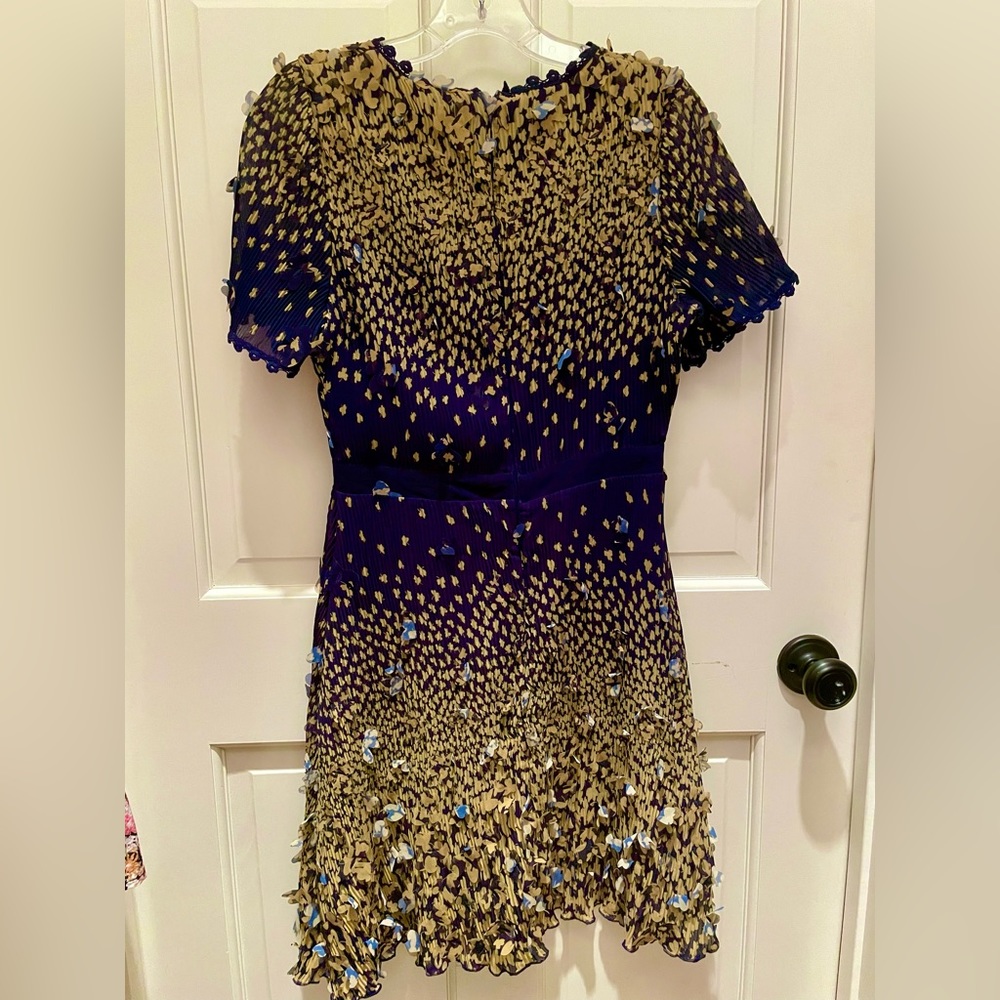 Foxiedox Blue and Yellow Floral Dress perfect for luncheon or wedding